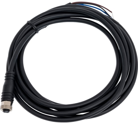 Изображение товара Соединитель кабельный, Розетка, Прямой с кабелем, Пластик 3-PINIP67, кабель 2 м, 60 AC/DC NO/NC ТЕКО CS S48L-1-2 07-00037182