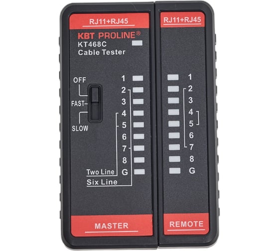 Изображение товара LAN-тестер кабельный КВТ KT 468С "PROLINE" 88552