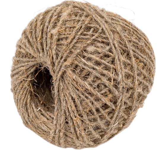 Изображение товара Шпагат MasterProf для подвязки растений, для рукоделия и вязания, льняной, 50 м, диаметр нити 1,2 мм ДС 071603