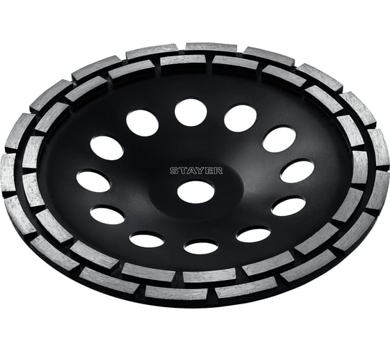 Изображение товара Алмазная двухрядная чашка STAYER Double 180 мм 33381-180_z02
