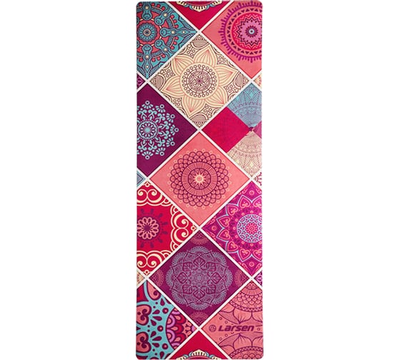 Изображение товара Коврик для фитнеса и йоги Larsen style 1 microfiber, 183x61x0.3см 4690222178883