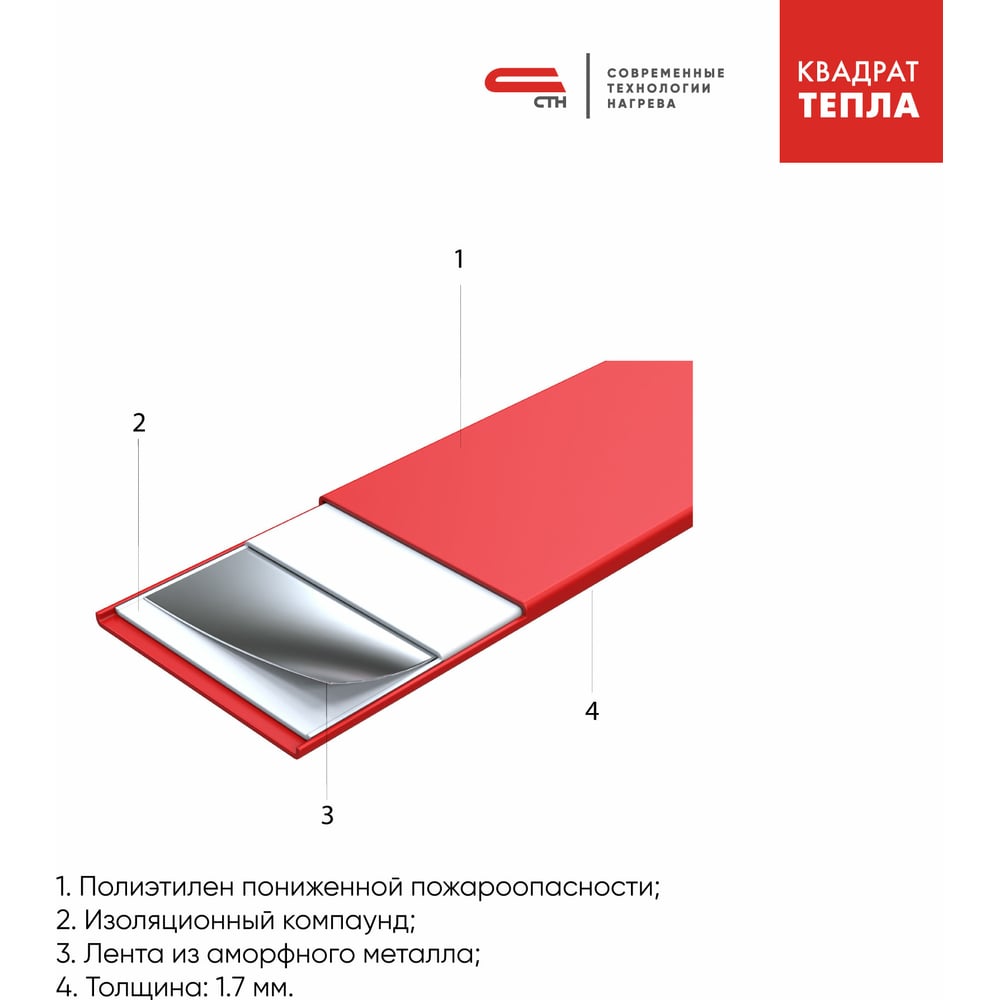 фото Теплый пол стн city heat 150 вт/м2, 1х0,5 м 100050.2