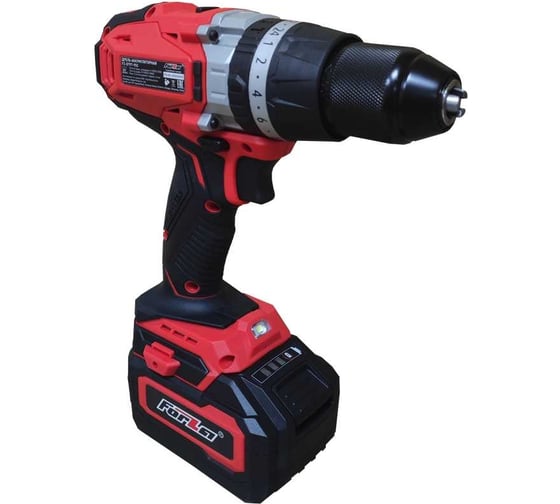 Изображение товара Аккумуляторная дрель FORZA 2 АКБ Li, 20В, 4А/ч, ком-кт свёрел и бит, кейс FZD7979SC