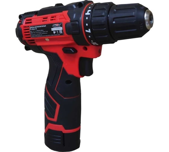 Изображение товара Аккумуляторная дрель FORZA 2 АКБ Li обойма, 12В, 2А/ч, 2 ск., к-кт свёрел и бит, кейс FZD6663S