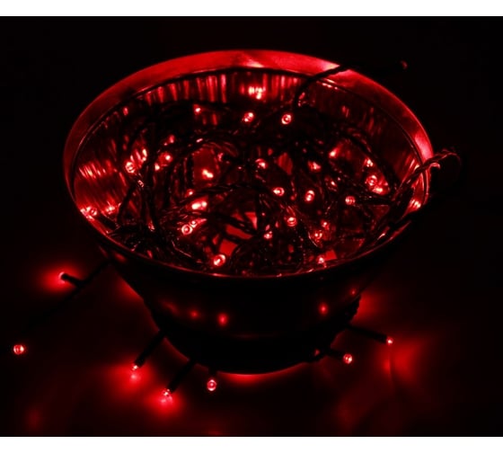 Изображение товара Гирлянда-нить Neon-Night 10м, черный ПВХ, 100 LED Красные 303-132
