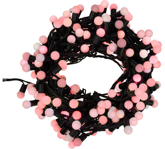 Изображение товара Гирлянда Neon-Night Мультишарики, диаметр 17,5 мм, 20м, 200 LED, Красные, черный ПВХ 303-502