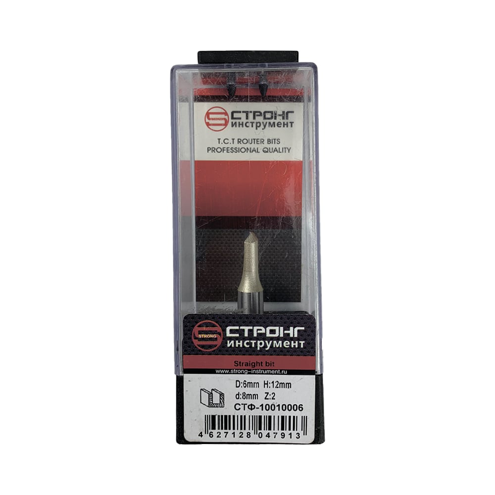 Изображение товара Фреза прямая пазовая по дереву 6х12 мм Strong СТФ-10010006