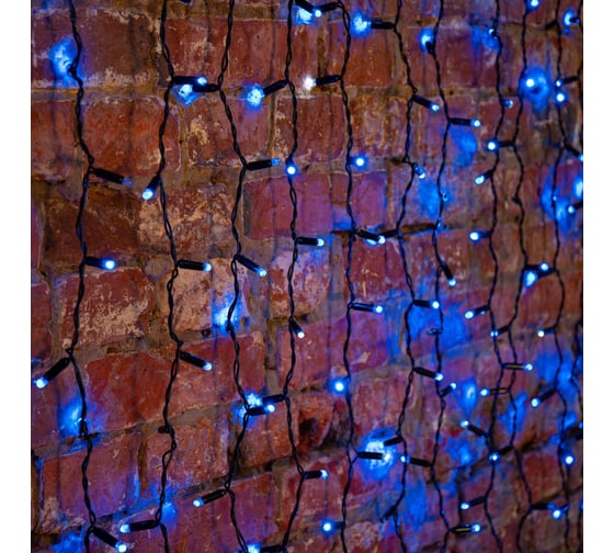 Изображение товара Гирлянда Neon-Night Занавес 2x3м, 760 LED синий, черный ПВХ, IP65, без блока питания 235-143