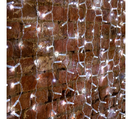 Изображение товара Гирлянда Neon-Night Занавес 2x3м, 600 LED белый, прозрачный ПВХ, IP65, без блока питания 235-155