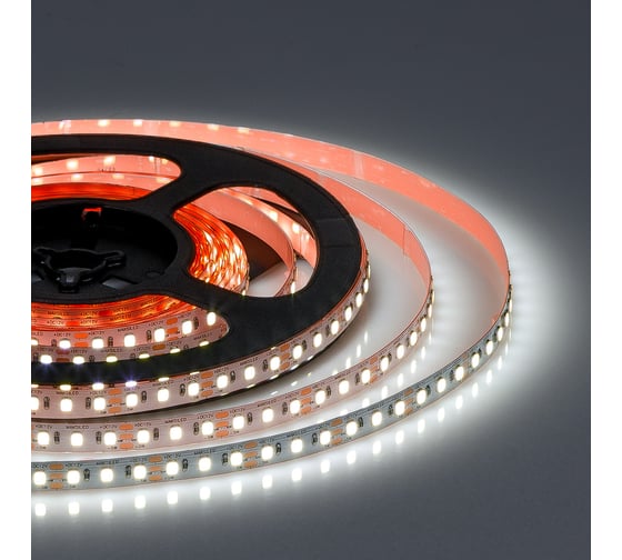 Изображение товара Светодиодная лента MAKSILED 5м, 12в, 5-14вт/м, smd2835, 120д/м, ip20, 127лм/вт, подложка 8мм, 5000к ML-R120-2835-SA-MULTI-СW-S