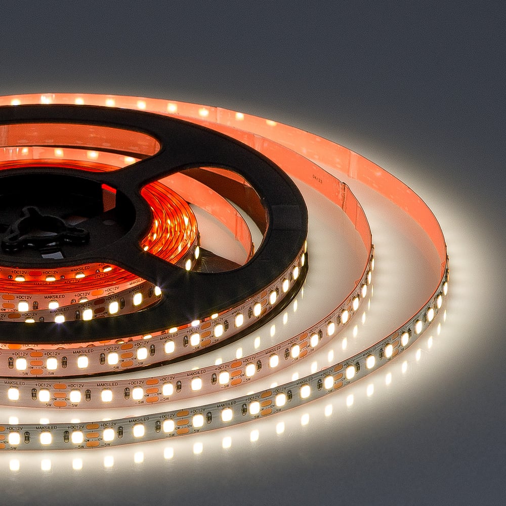 Изображение товара Светодиодная лента MAKSILED 5м 12В 600 LED дневной белый IP20