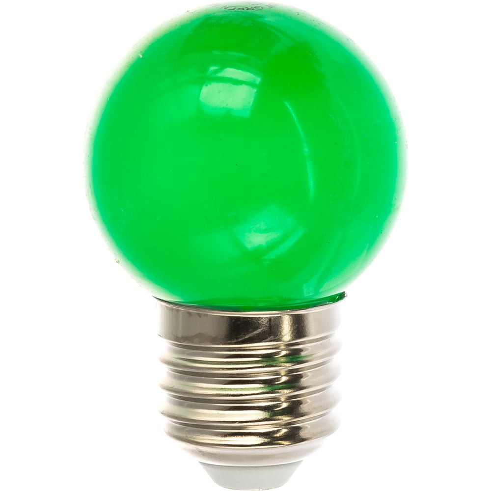фото Лампа neon-night шар e27 3 led диаметр 45 зеленая 405-114