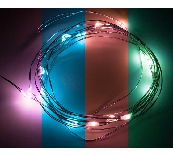 Изображение товара Гирлянда Neon-Night Роса 2м 20 LED RGB (2хCR2032 в комплекте) 303-009