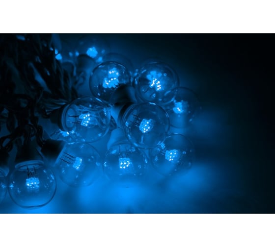 Изображение товара Набор Neon-Night Белт-Лайт 10м, черный каучук, 30 ламп х 6 LED, синий, IP65 331-323