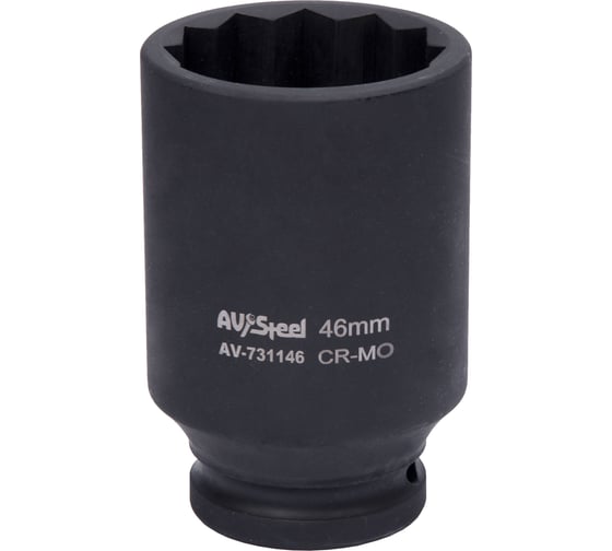 Изображение товара Головка ударная двенадцатигранная удлиненная 46 мм, 3/4"DR AV Steel AV-731146