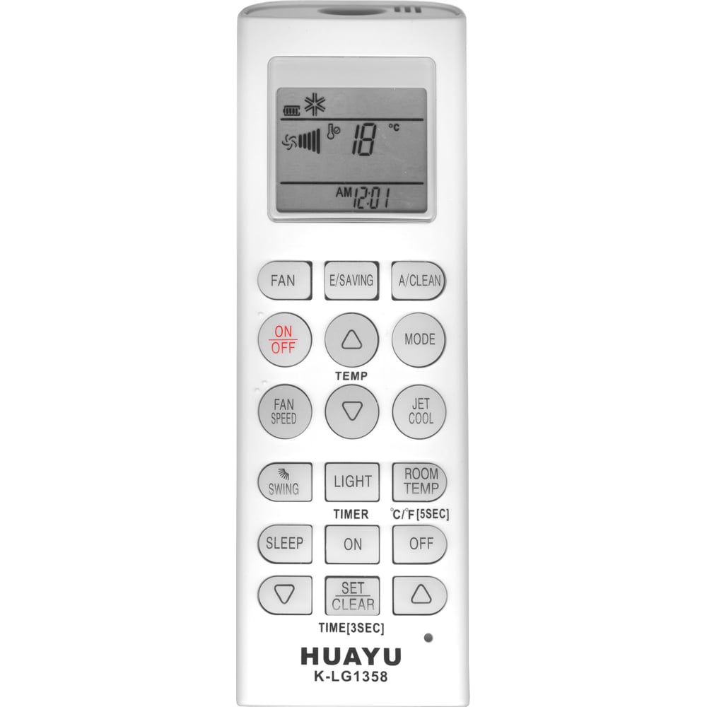 Пульт K-LG1358 для кондиционеров и сплит-систем LG Huayu HAR102