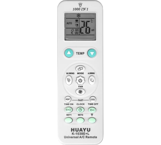 Изображение товара Пульт K-1038E+L для всех кондиционеров Huayu HAR134