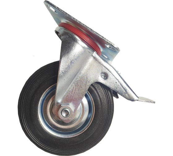 Изображение товара Колесо для строительных лесов поворотное с подшипником с тормозом 125 мм SAMGRUPP SAMC-027002125