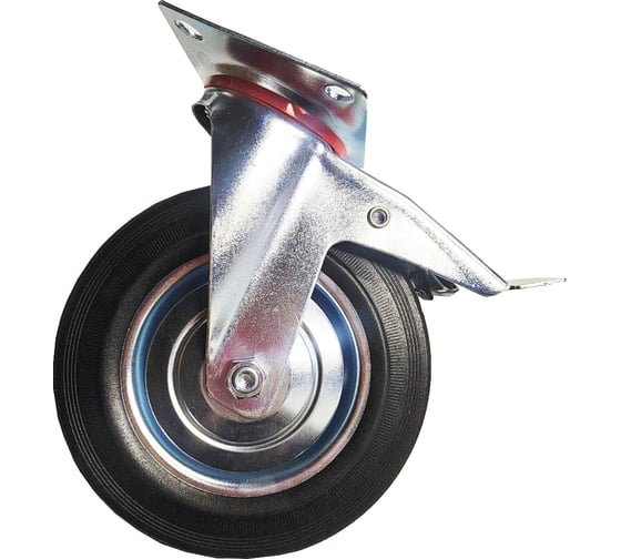 Изображение товара Колесо для строительных лесов поворотное с подшипником с тормозом 200 мм SAMGRUPP SAMC-027002200