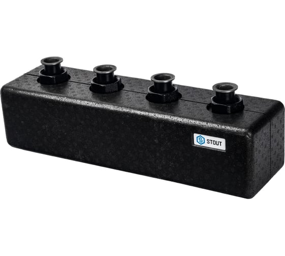 Изображение товара Стальной распределительный коллектор, 2(3) отопительных контура, в теплоизоляции DN 25 STOUT SDG-0017-004023