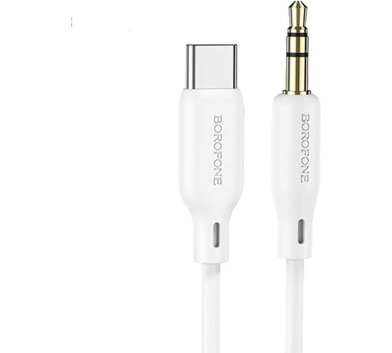 Изображение товара Аудиокабель Borofone bl18 usb type-c, 1м, белый 0L-00058084