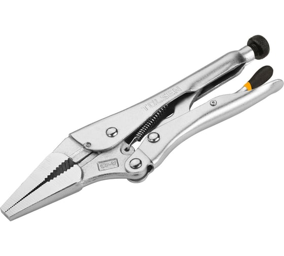 Изображение товара Зажим с фиксатором TOLSEN 230 мм, тонконосый 10053