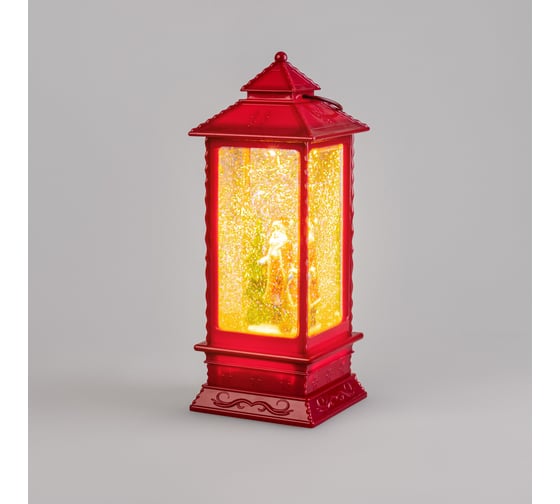 Изображение товара Декоративный фонарь Neon-Night с эффектом снегопада и подсветкой "Дед Мороз", теплое белое свечение 501-062