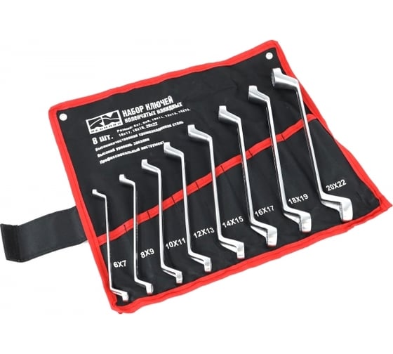 Изображение товара Набор накидных ключей REDMARK 6x7- 20x22 мм, холодный штамп, CR-V, в сумке, 8 шт. RM3240722