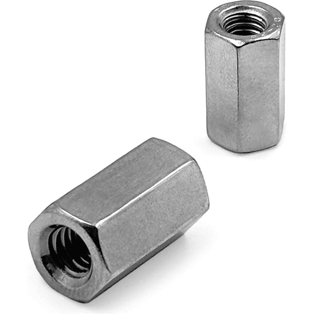 Изображение товара Гайка нержавеющая М16x48 удлиненная DIN 6334 A2, 2 шт.