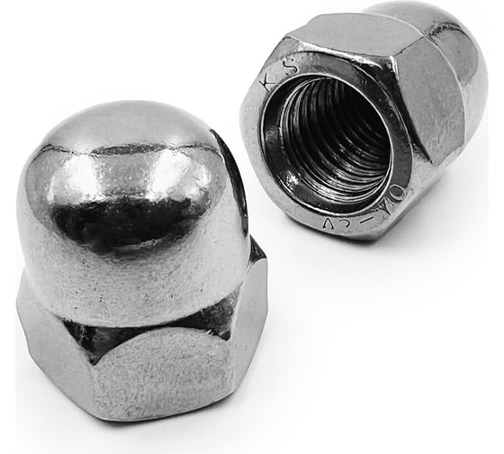 Изображение товара Гайка KREPFIELD нержавеющая, М6, DIN 1587, А2, колпачковая 500 шт. в упак. 1587A2ГАЙКАМ6-500