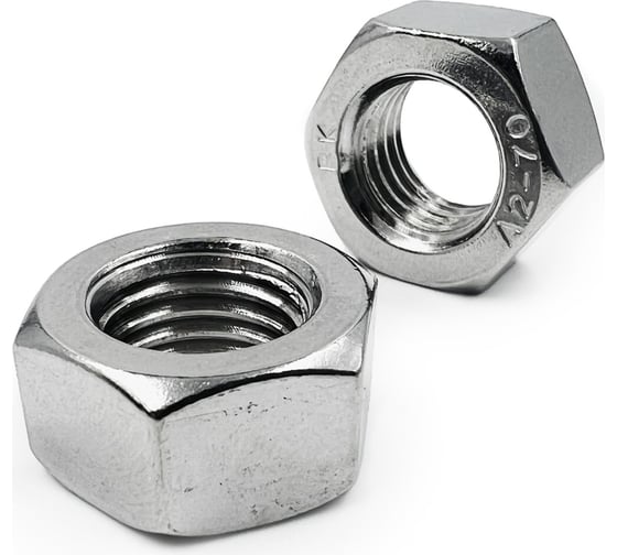Изображение товара Гайка KREPFIELD нержавеющая, М12, DIN 934, А2, шестигранная 50 шт. в упак. 934А2ГАЙКАМ12-50
