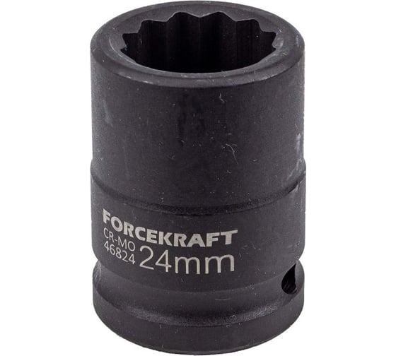 Изображение товара Головка ударная 12-гранная 24 мм, 3/4"DR fk-46824 Forcekraft 56356