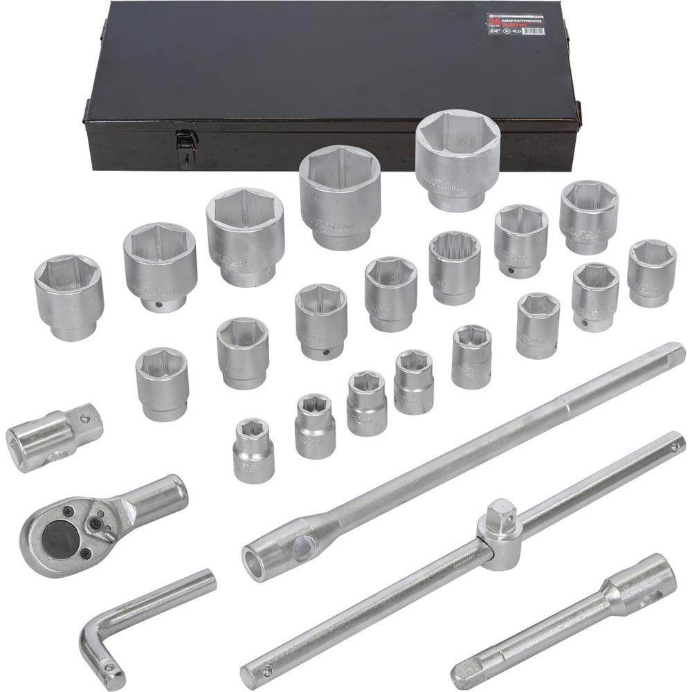 Изображение товара Набор инструментов Forcekraft 3/4 ", 26 пр, 6гр, FK-68263-5(51903)