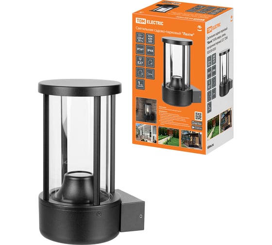 Изображение товара Садово-парковый светильник TDM ELECTRIC "лахти", 60 Вт, вверх, алюминий, прозрачное/черный, Е27, SQ0330-0350