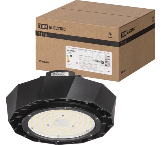 Изображение товара Светильник TDM ELECTRIC ДСП-04-150 ufo 150 Вт, 22 500 Лм, 5000 К, 100-277 В, ip65, SQ0352-0020