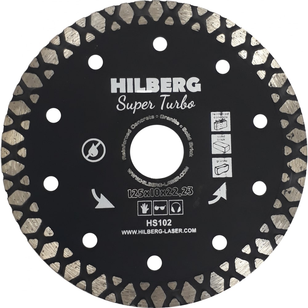 Алмазный диск Hilberg диск алмазный по бетону hilberg 350x25 4x3 2 мм мм сегментный сухой рез