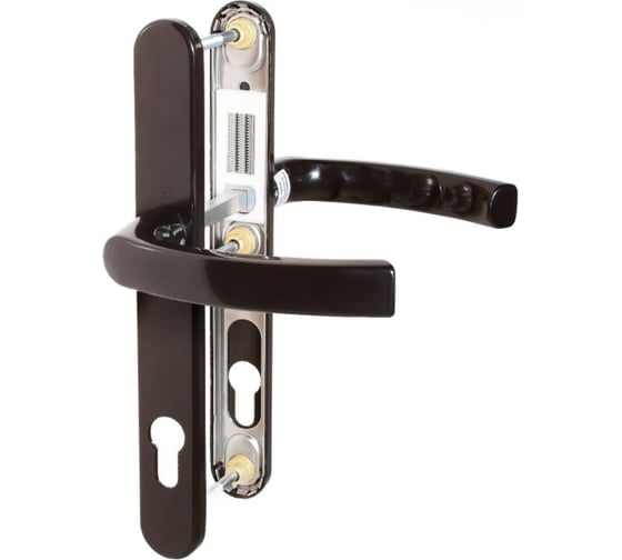 Изображение товара Профильный гарнитур Hoppe 1540/2246 (Liege) PZ92 RAL8707 (8087) коричневый, Schnellstift, 67-72 мм, подпружиненный 65557