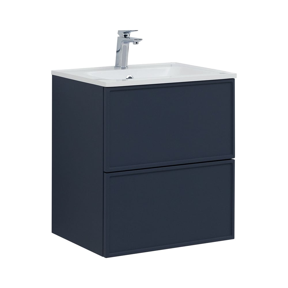 Изображение товара Тумба Aquanet Арт 60 маренго с двумя ящиками в синем цвете
