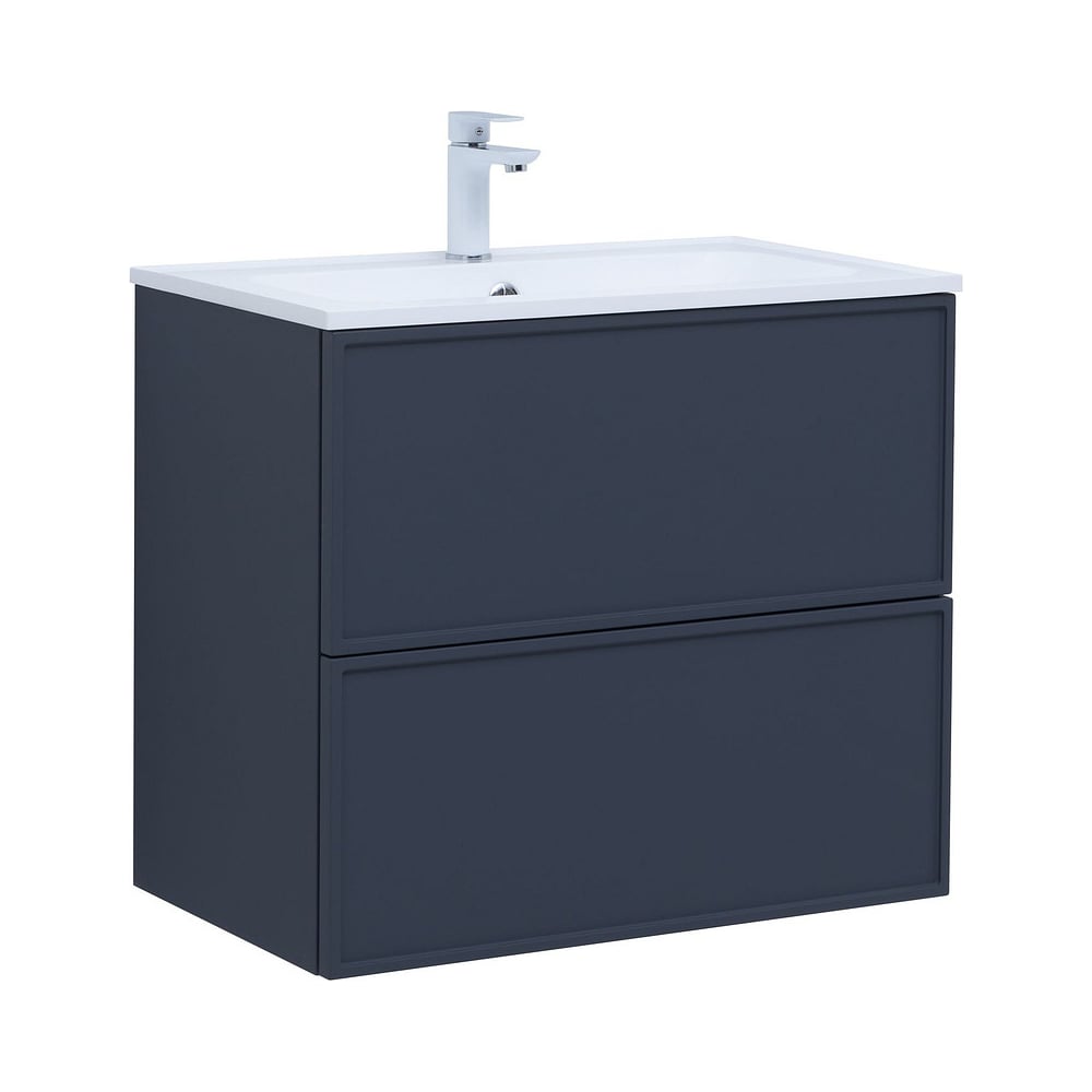 Изображение товара Мебель для ванной тумба Aquanet Арт 75 маренго синий с ящиками и доводчиком