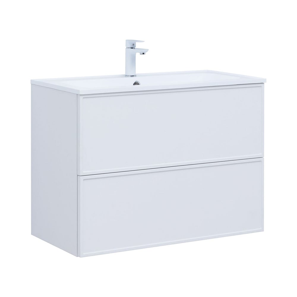 Изображение товара Подвесная тумба Aquanet Арт 90 белый матовый современный дизайн