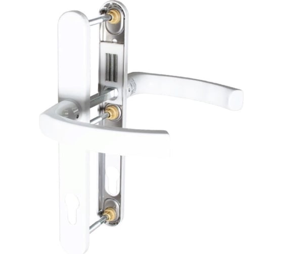 Изображение товара Профильный гарнитур Hoppe 1540/2246 (Liege) PZ92 RAL9016 белый, Schnellstift, 67-72 мм, подпружиненный 65551