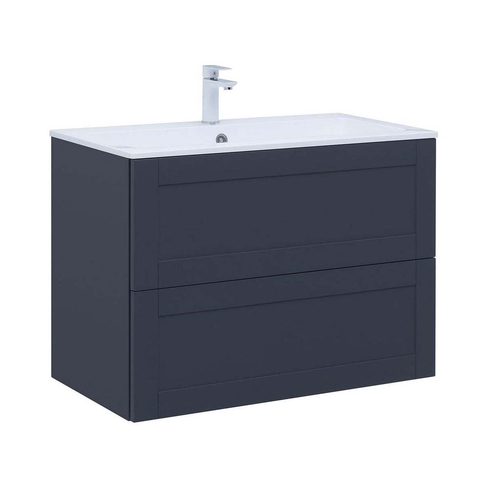 Изображение товара Тумба Aquanet Терра 90 маренго под умывальник с ящиками модерн синяя