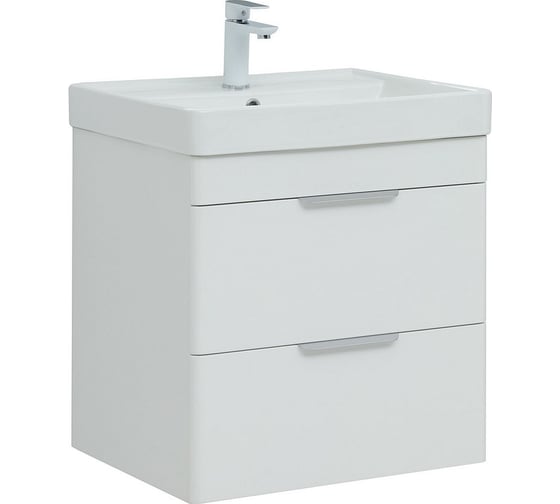 Изображение товара Тумба Aquanet Ирис new 60 подвесная, 2 ящика, белый глянец 00310144