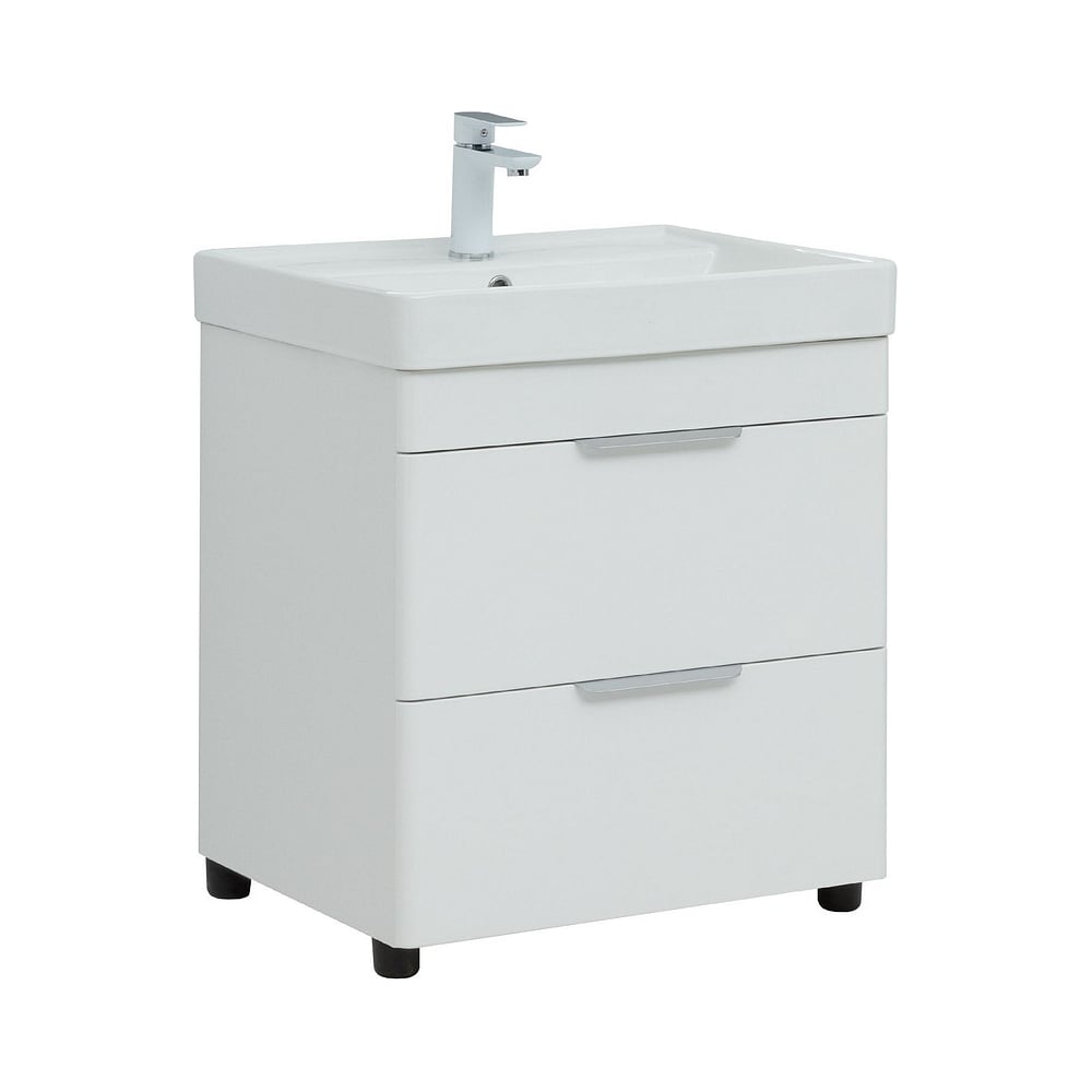 Изображение товара Тумба Aquanet Ирис new 60 напольная с ящиками белый глянец