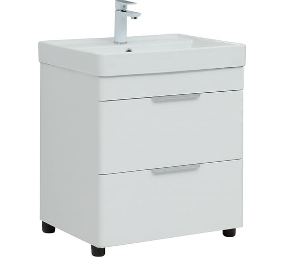 Изображение товара Тумба Aquanet Ирис new 60 напольная, 2 ящика, белый глянец 00310152