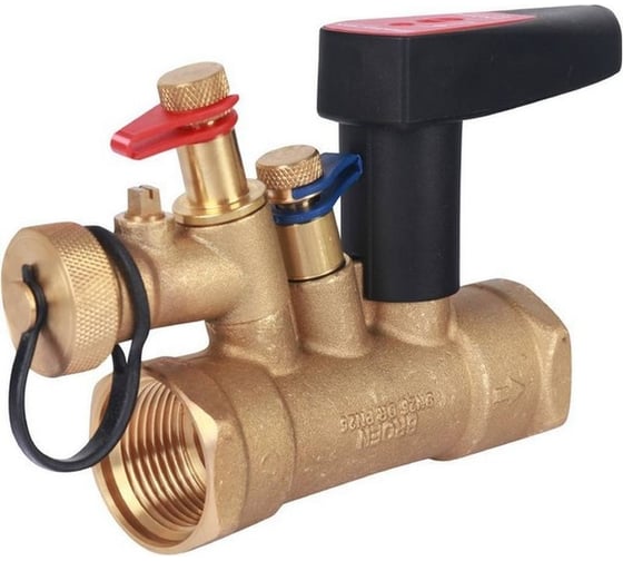 Изображение товара Балансировочный ручной клапан БРОЕН venturi fodrv повышенной пропускной способности с дренажем резьбовой dn 15 pn 25 kvs=2,49 м3/ч RG008S5GB7307Q