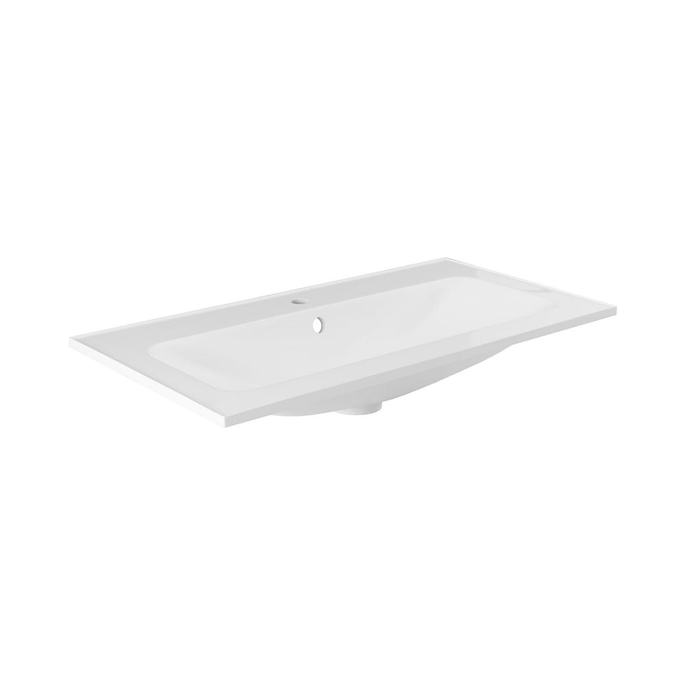 Изображение товара Раковина-столешница Aquanet Арт 90 из литьевого мрамора белая для ванной комнаты