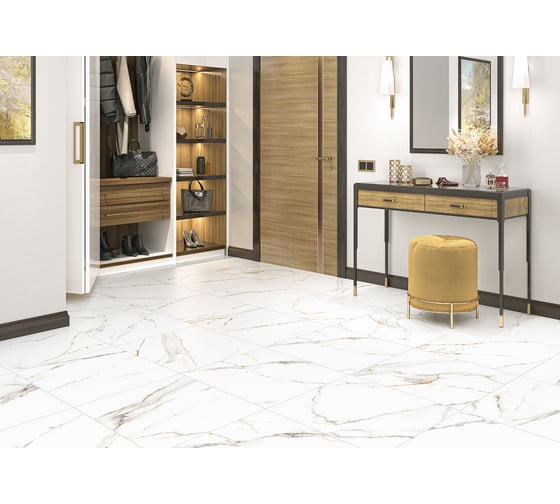 Изображение товара Керамогранит матовый AlmaCeramica Extra Calacatta 570x570x7,5 5 шт в уп 48,735 м в пал GFA57ECL04R
