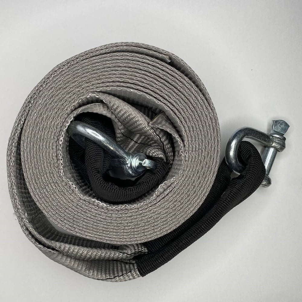 Изображение товара Буксировочный полиэфирный трос FELIX 12 т 6 м в чехле надежное сцепление