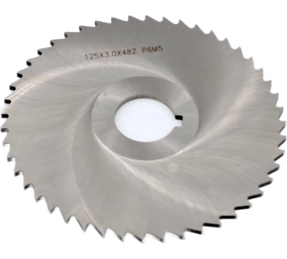 Изображение товара Фреза дисковая отрезная 125x3.0x27 мм, Р6М5, z=48, прорезной зуб, со ступицей, с ш/п TORNERI 043120